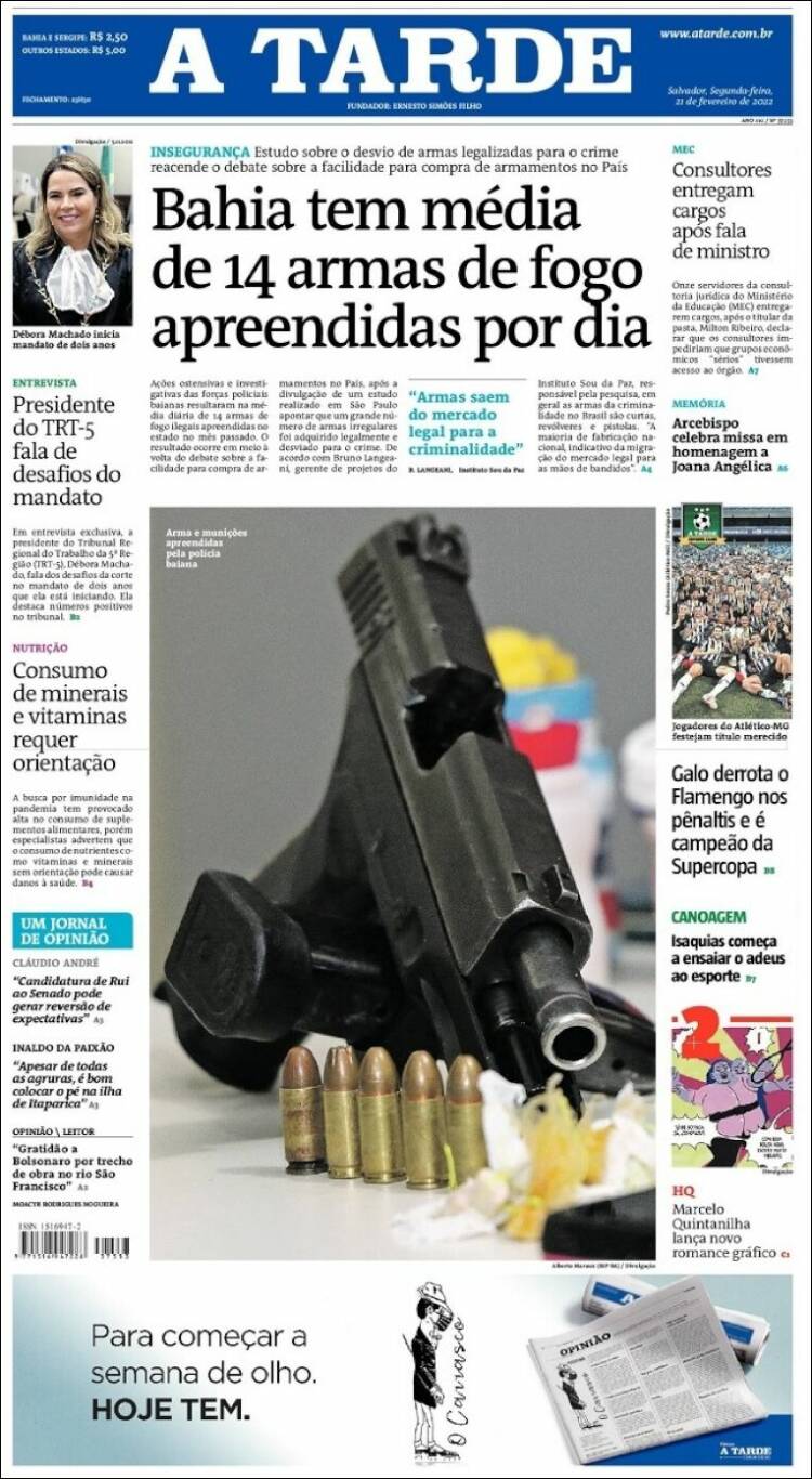 Portada de Diário A Tarde (Brasil)