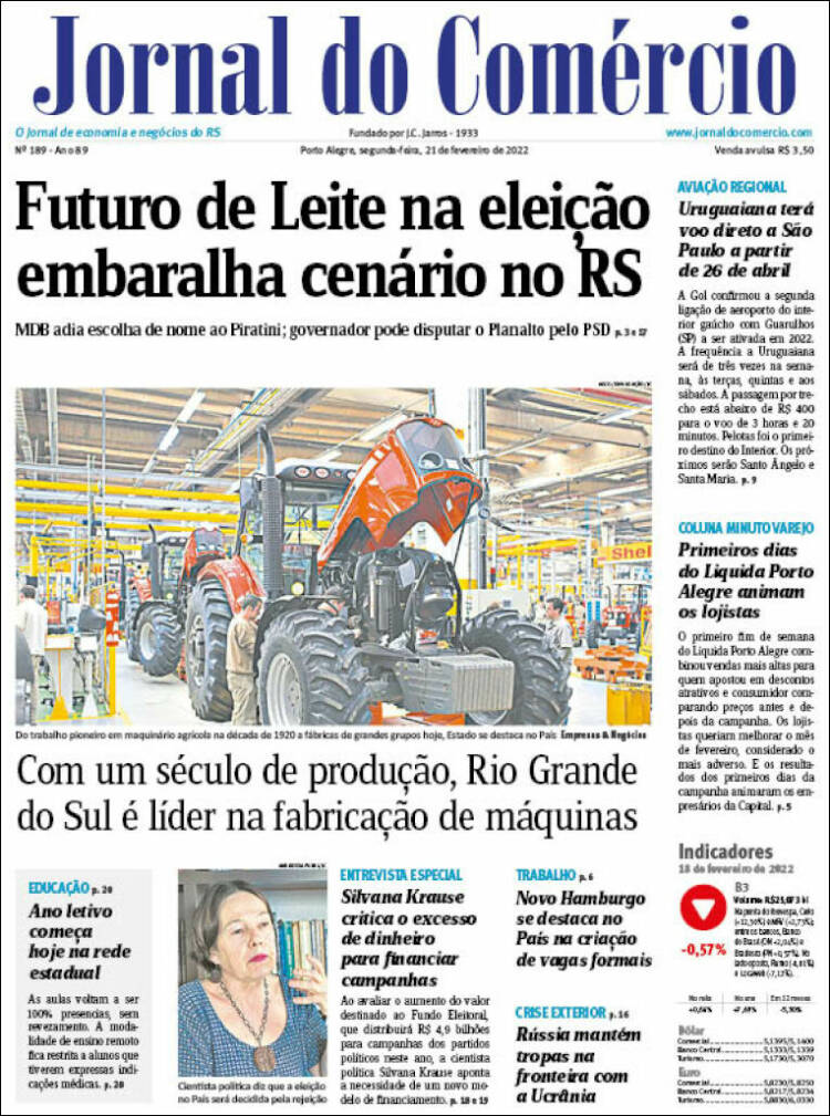 Portada de Jornal do Comércio (Brasil)