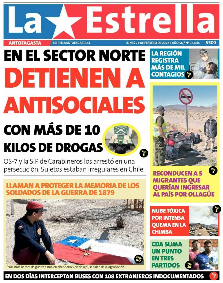 Portada de La Estrella del Norte (Chile)