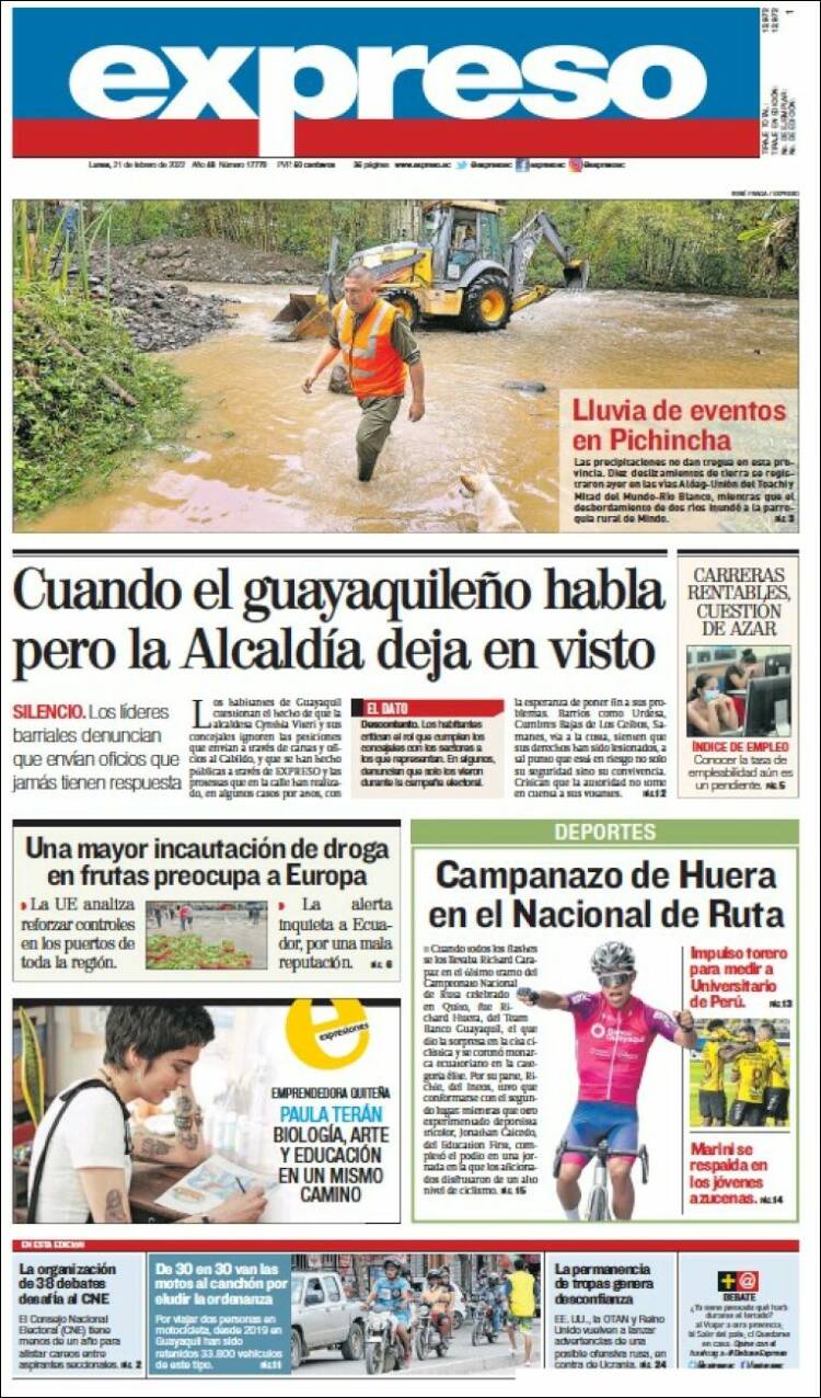 Portada de Expreso (Ecuador)
