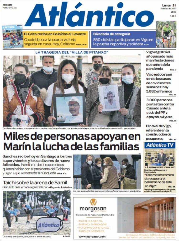 Portada de Atlántico Diario (España)