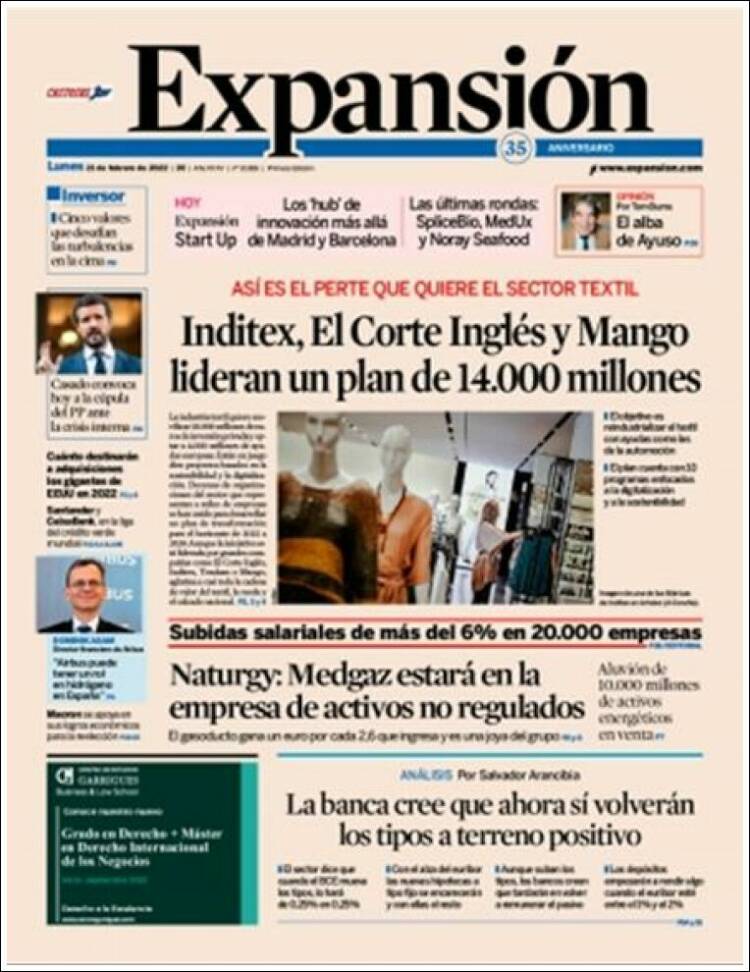 Portada de Expansión (España)