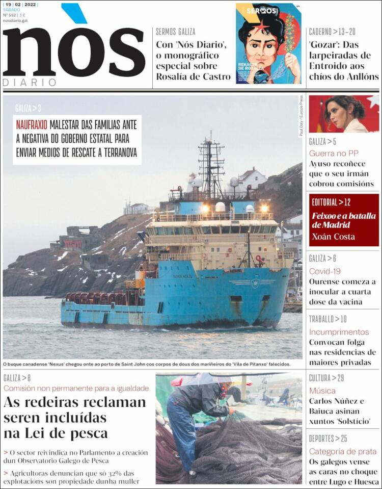 Portada de Nòs Diario (España)