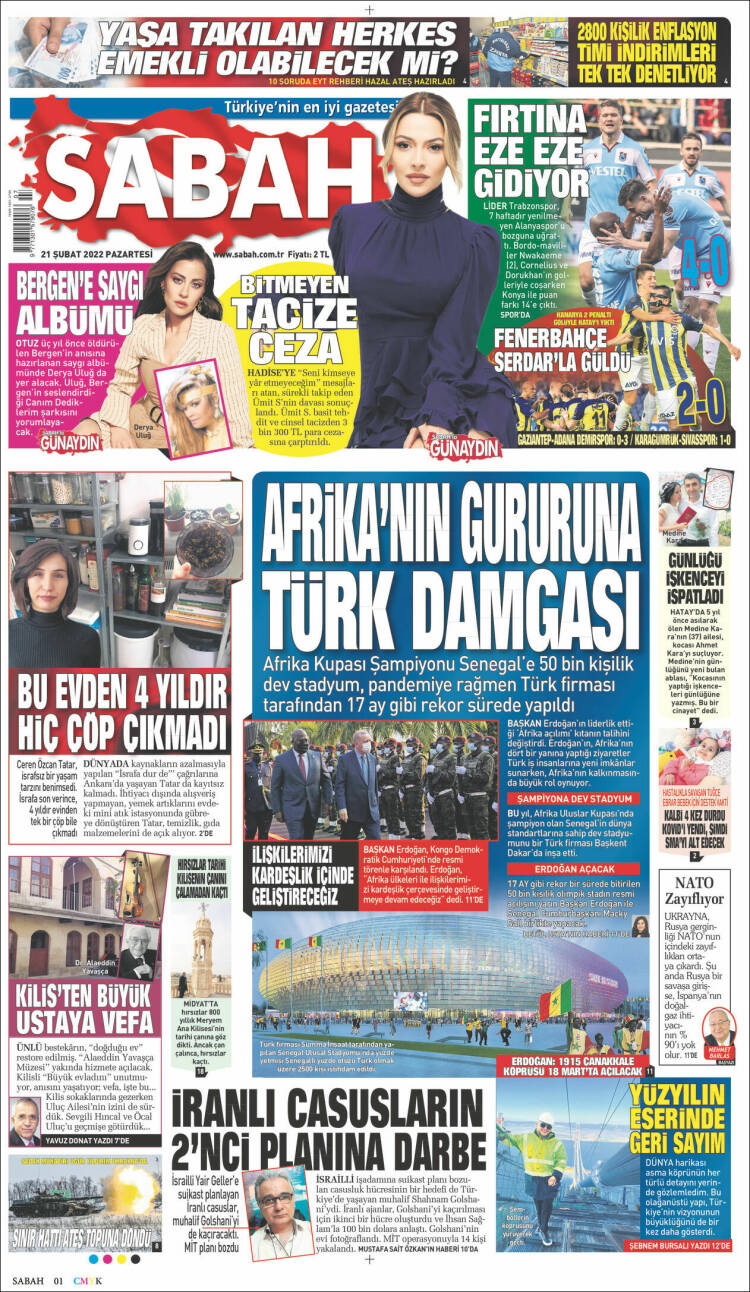 Portada de Sabah (Turqu&iacute;a)