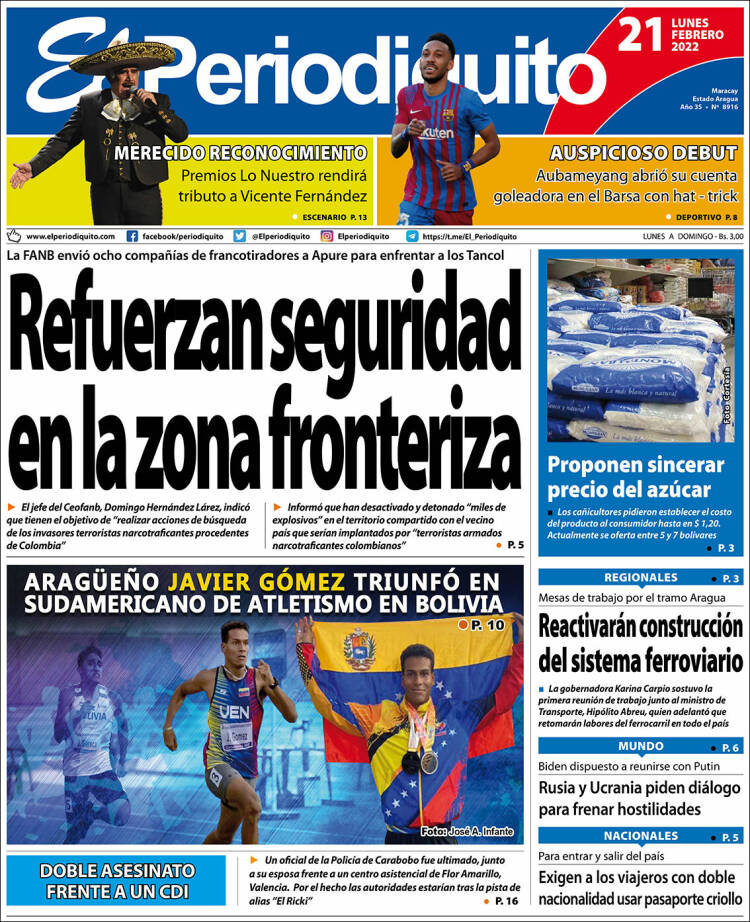 Portada de Periodiquito de Aragua (Venezuela)