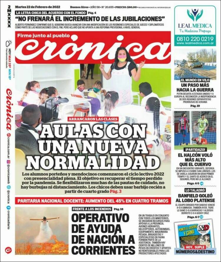 Portada de Diario El Libertador (Argentina)