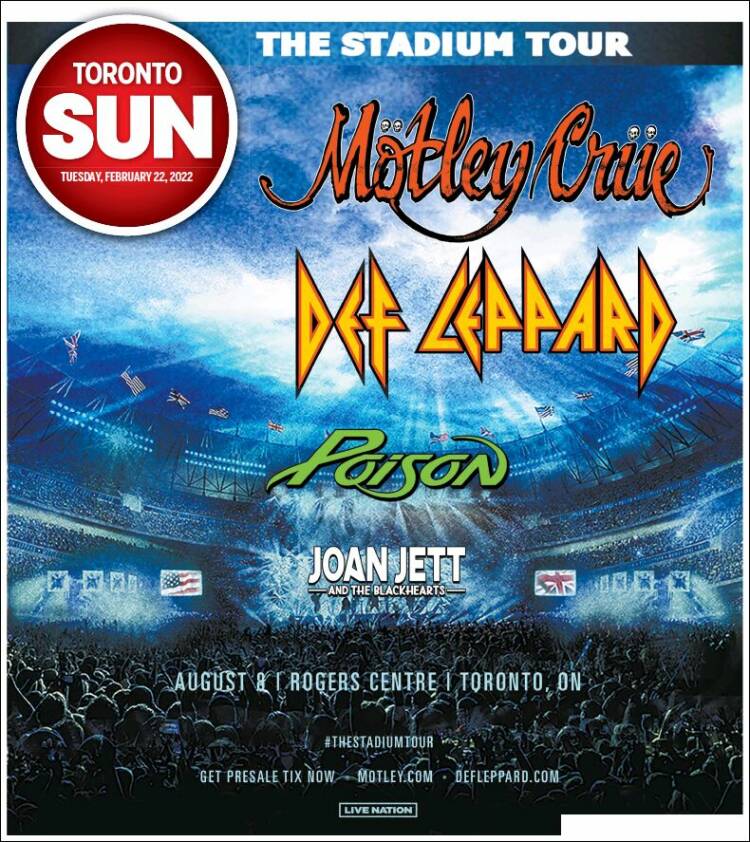 Portada de The Toronto Sun (Canada)