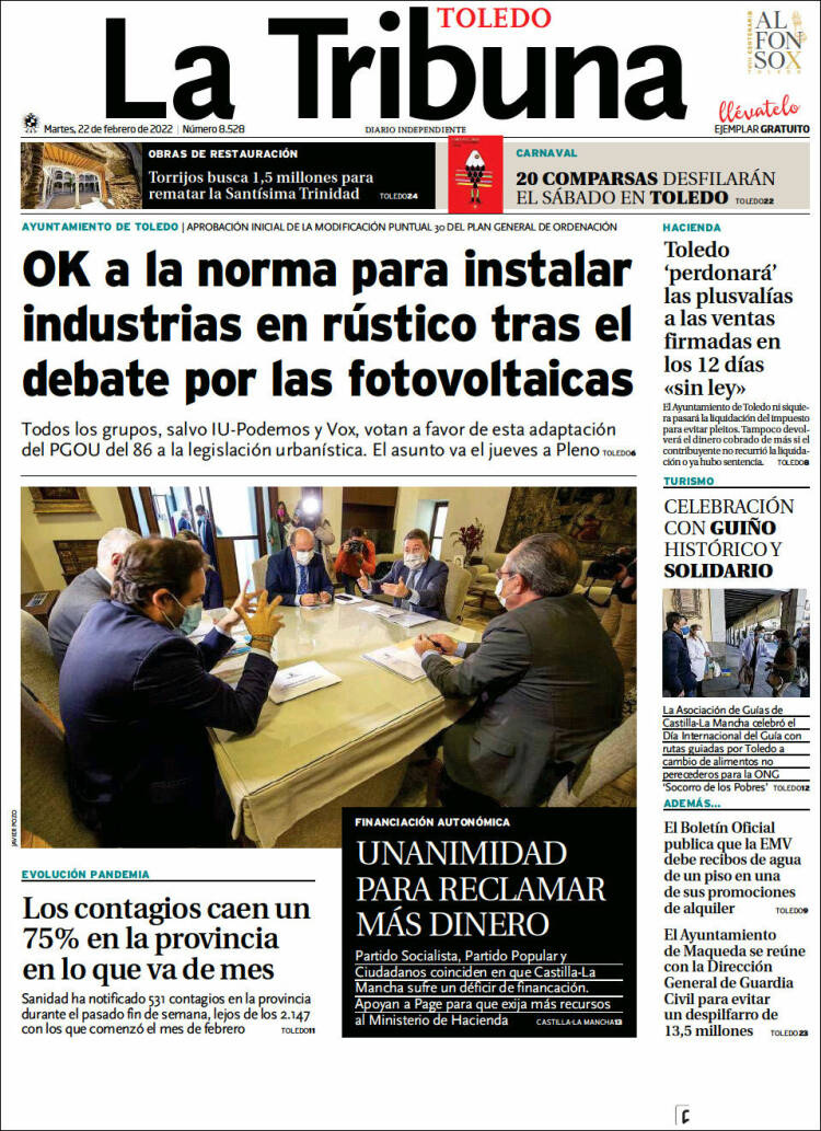 Portada de La Tribuna de Toledo (España)