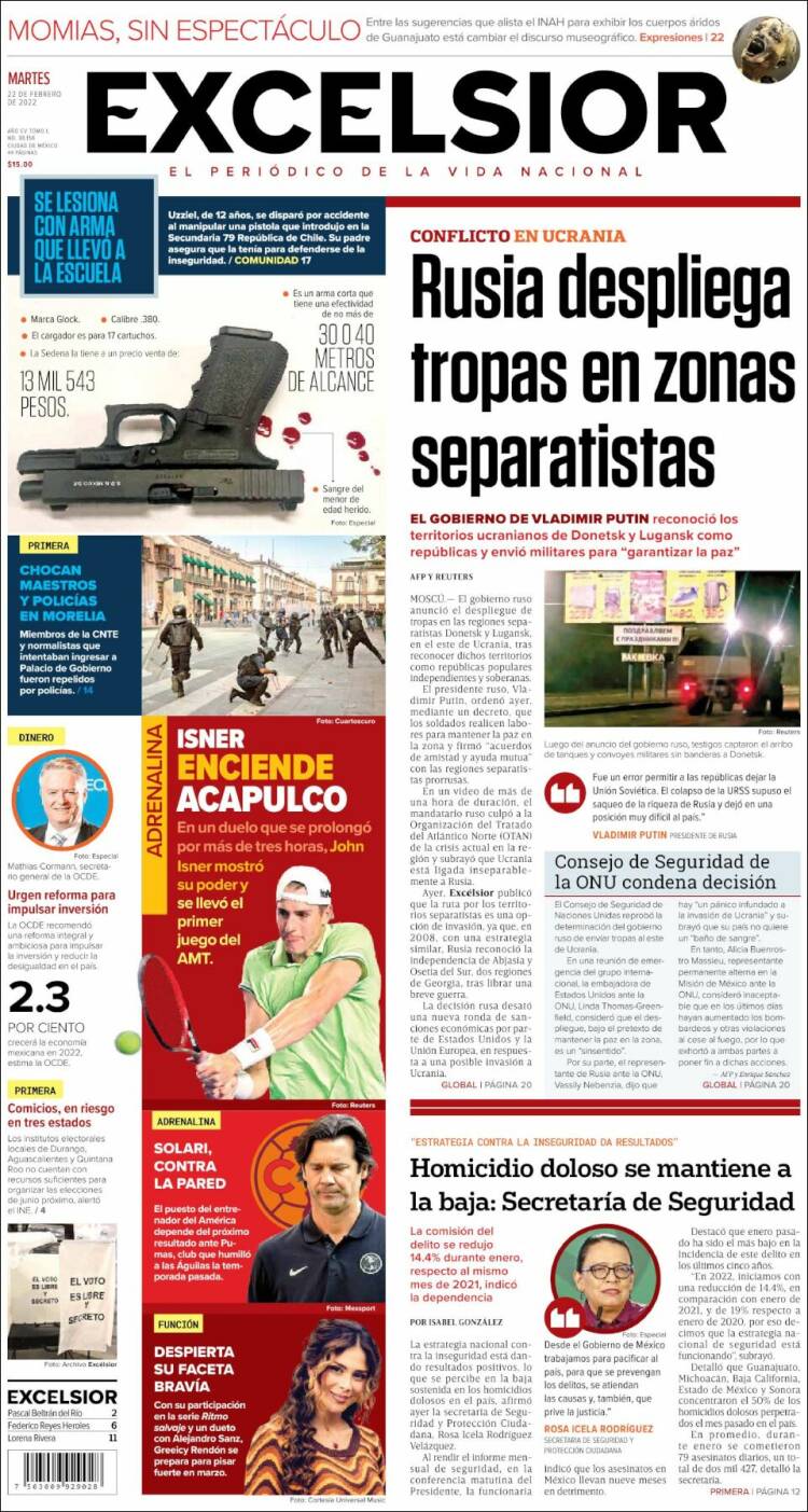 Portada de Excelsior (Mexico)