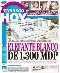 Portada de Tabasco Hoy (México)