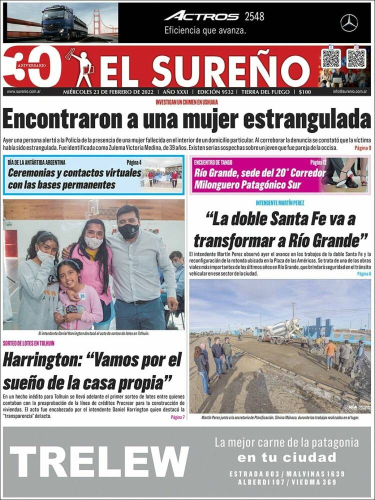 Portada de Diario El Sureño (Argentine)