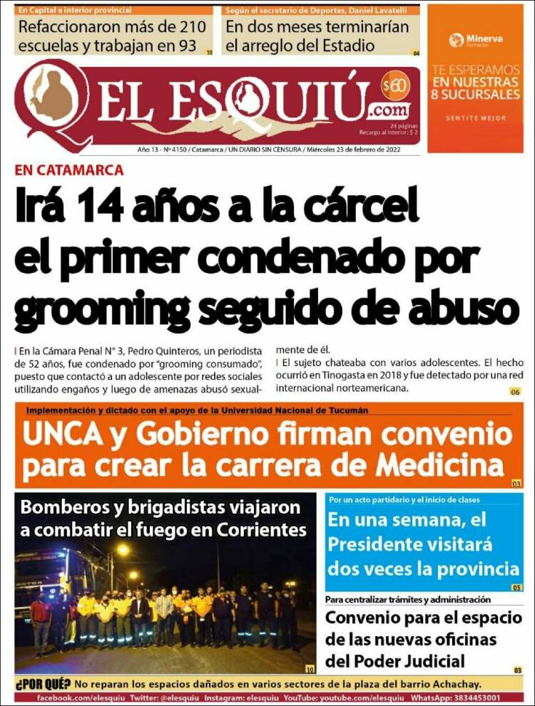 Portada de El Esquiu (Argentina)