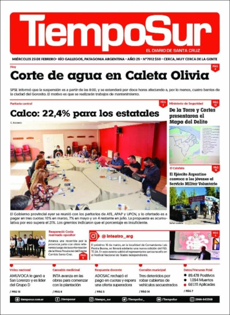 Portada de Tiempo Sur (Argentina)