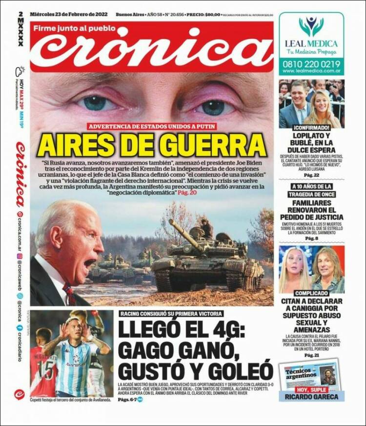 Portada de La Voz del Chaco (Argentina)