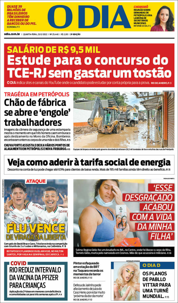 Portada de O Dia (Brasil)