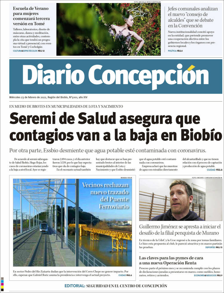 Portada de Diario de Concepción (Chile)