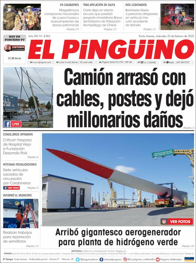 Portada de El Pingüino (Chile)
