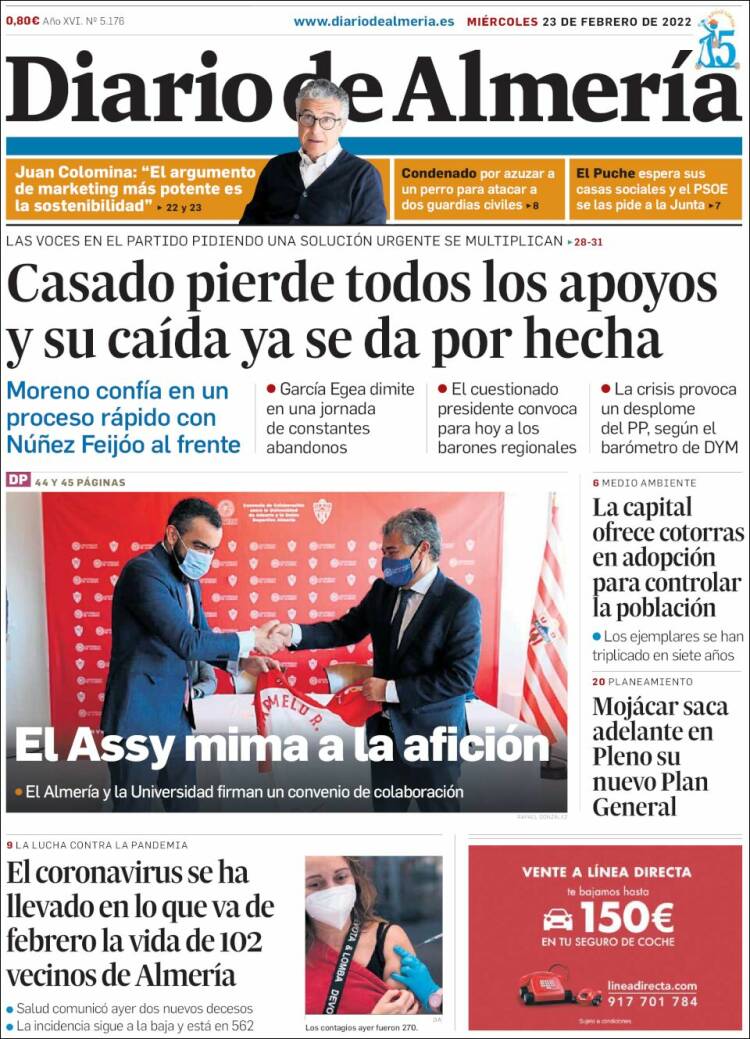 Portada de Diario de Almería (Espa&ntilde;a)