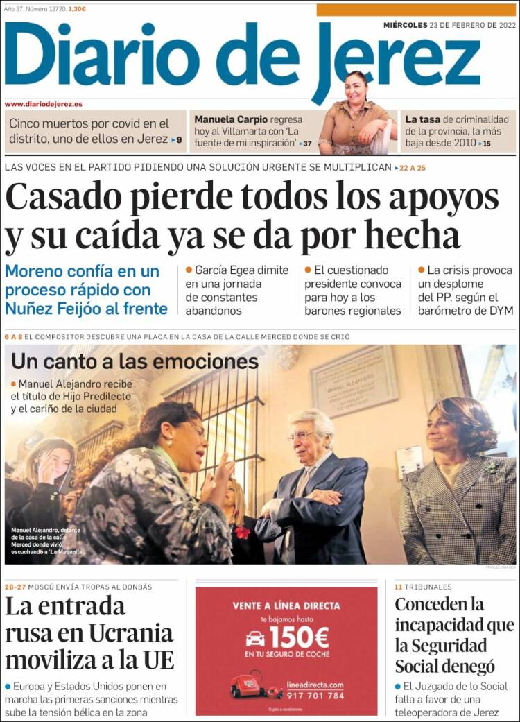 Portada de Diario de Jerez (Espa&ntilde;a)