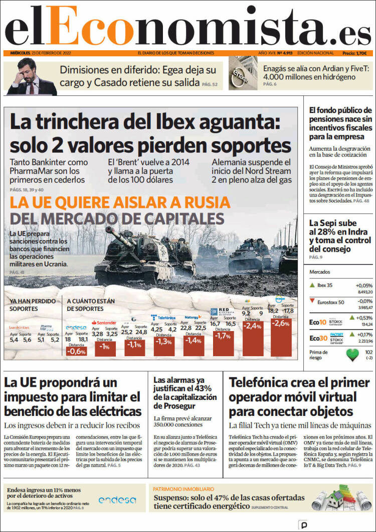 Portada de El Economista (Espa&ntilde;a)