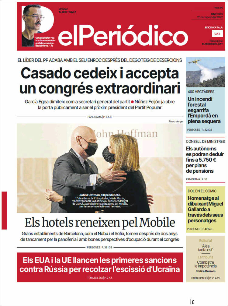 Portada de El Periódico de Catalunya (Espa&ntilde;a)