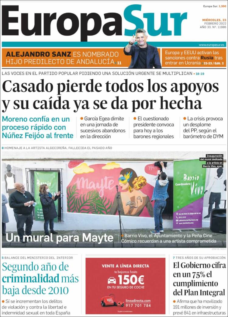 Portada de Europa Sur (Espa&ntilde;a)
