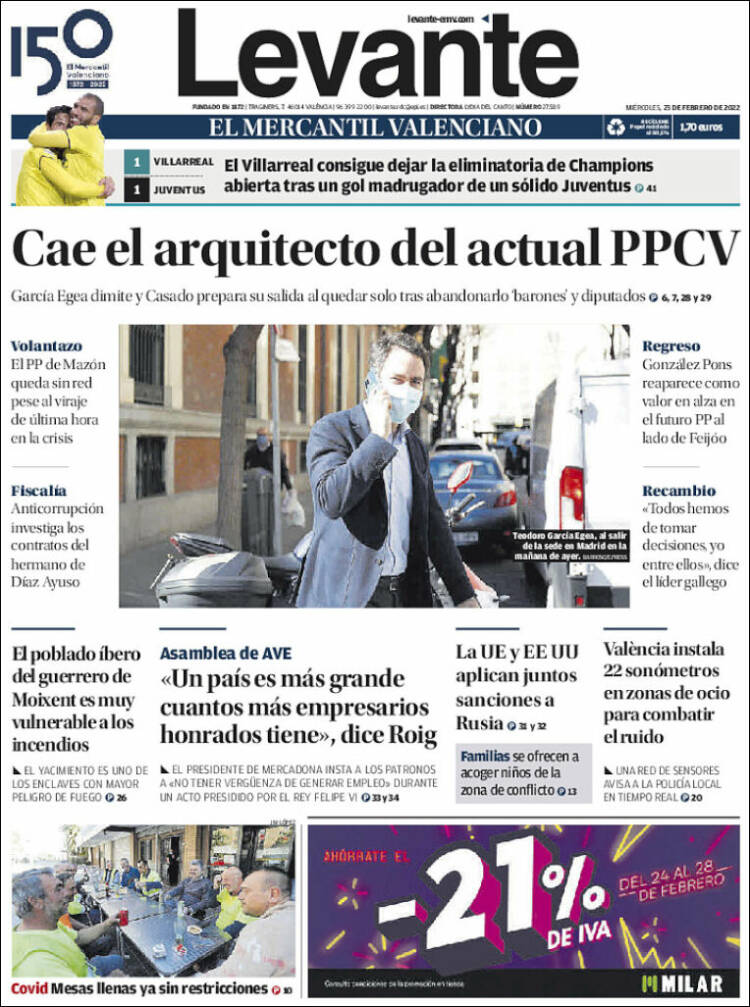 Portada de Levante (Espa&ntilde;a)