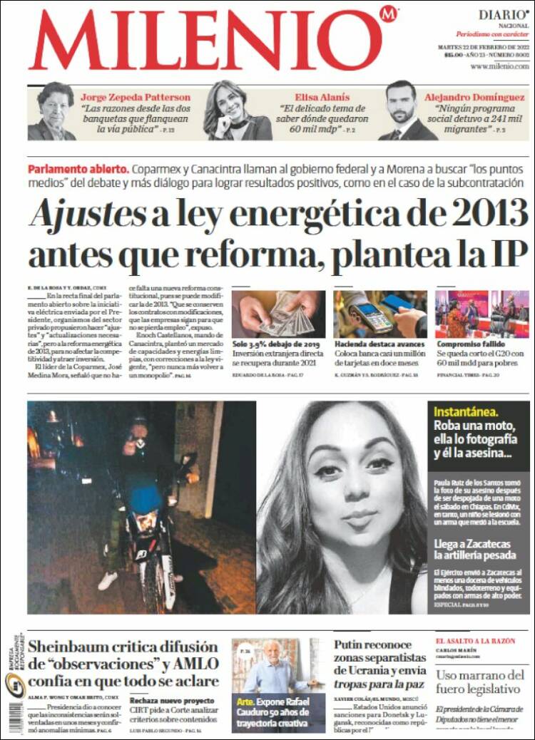 Portada de Milenio (México)