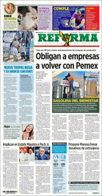 Portada de Reforma (México)