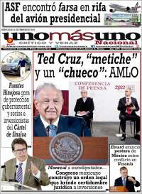 Portada de unomásuno (México)