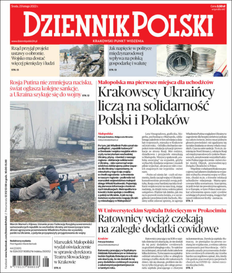 Portada de Dziennik (Polonia)