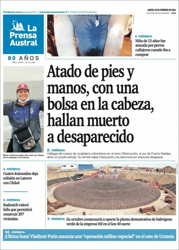 Portada de El Magallanes (Chile)