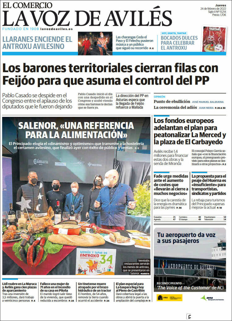 Portada de El Comercio - Avilés (Espa&ntilde;a)