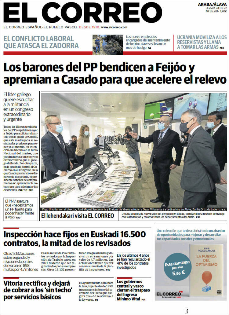 Portada de El Correo - Álava (Espa&ntilde;a)