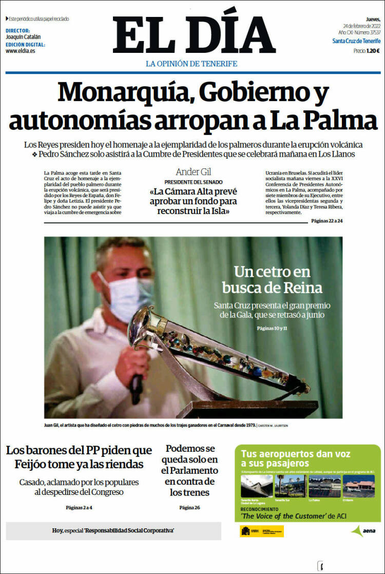 Portada de El Día (Espa&ntilde;a)