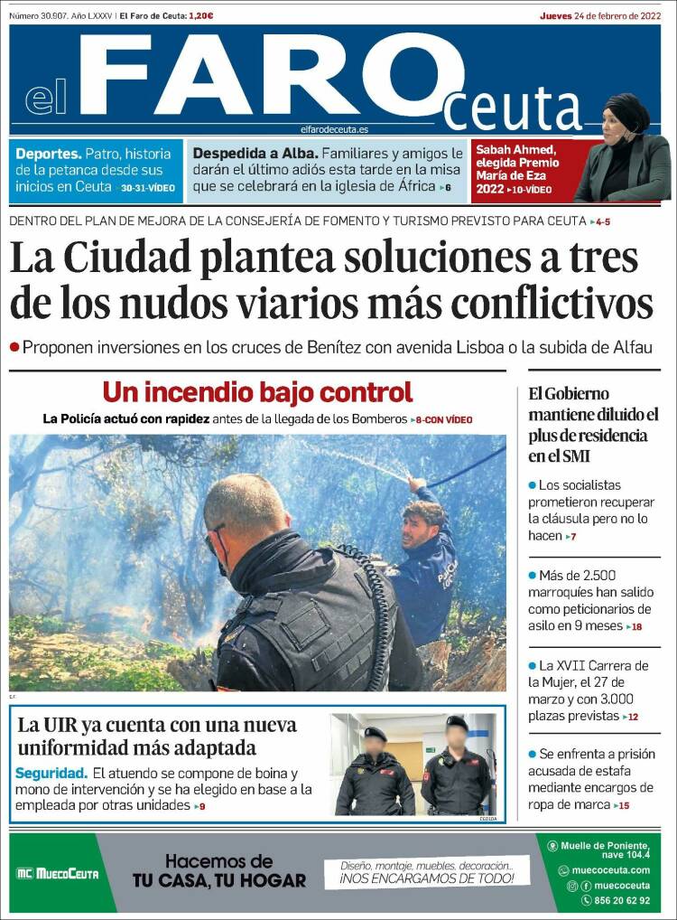 Portada de El Faro de Ceuta (Espa&ntilde;a)