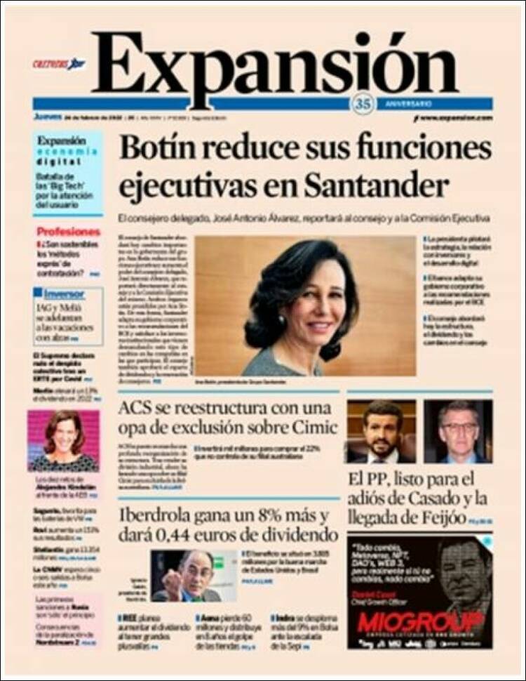 Portada de Expansión (Espa&ntilde;a)
