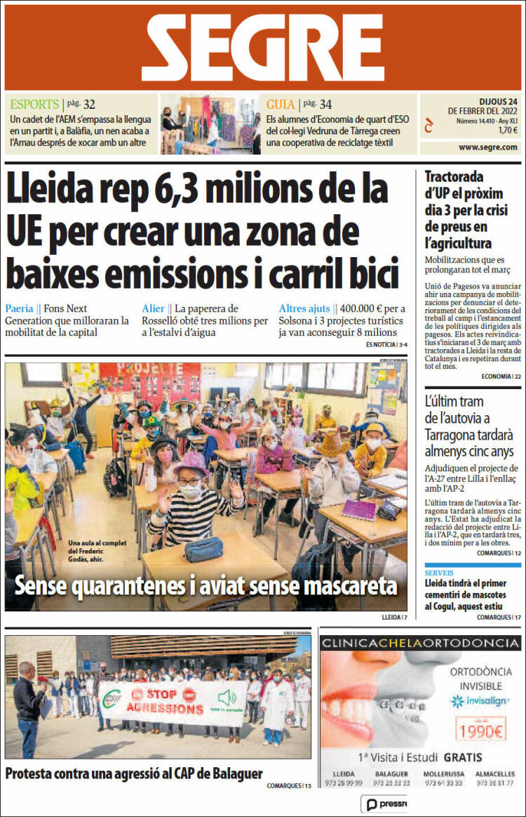 Portada de Segre (Espa&ntilde;a)