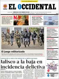 Portada de El Occidental (M&eacute;xico)