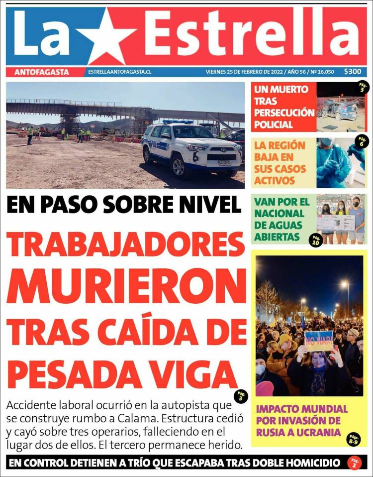 Portada de La Estrella del Norte (Chile)
