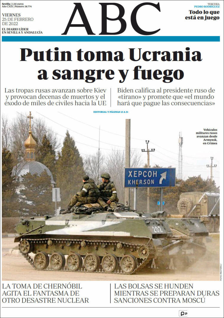 Portada de ABC - Sevilla (Espa&ntilde;a)