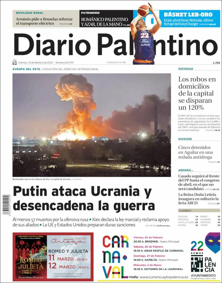Portada de Diario Palentino (Espa&ntilde;a)