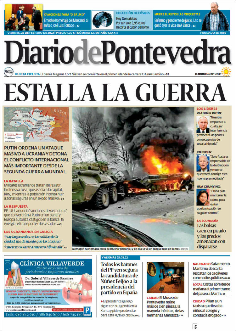 Portada de Diario de Pontevedra (Espa&ntilde;a)