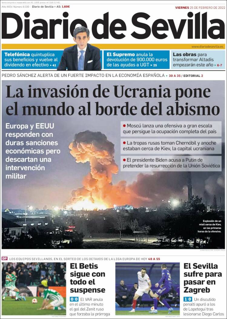 Portada de Diario de Sevilla (Espa&ntilde;a)