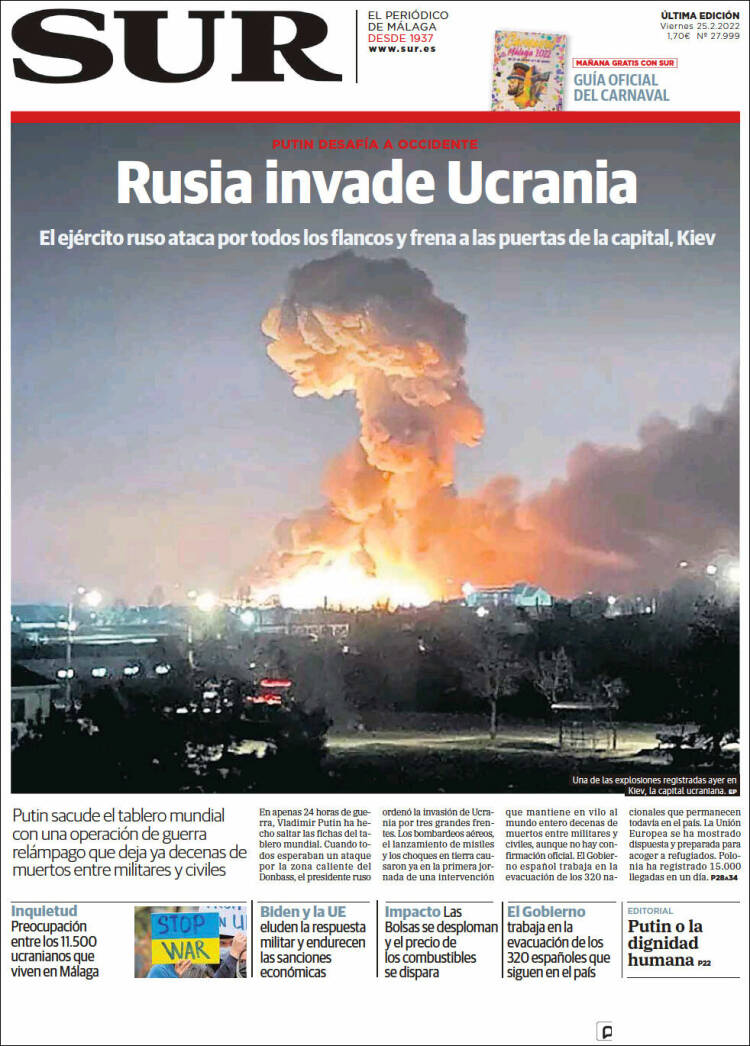 Portada de Diario el Sur (Espa&ntilde;a)