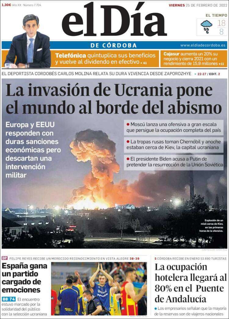 Portada de El Día de Córdoba (Espa&ntilde;a)