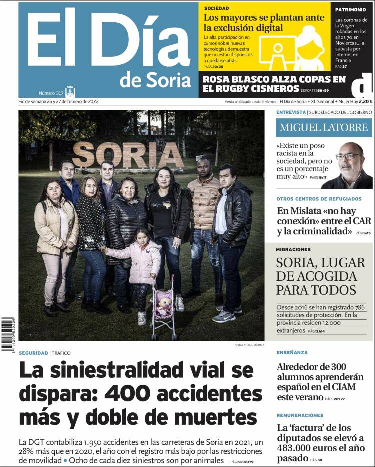 Portada de El Día de Soria (Espa&ntilde;a)