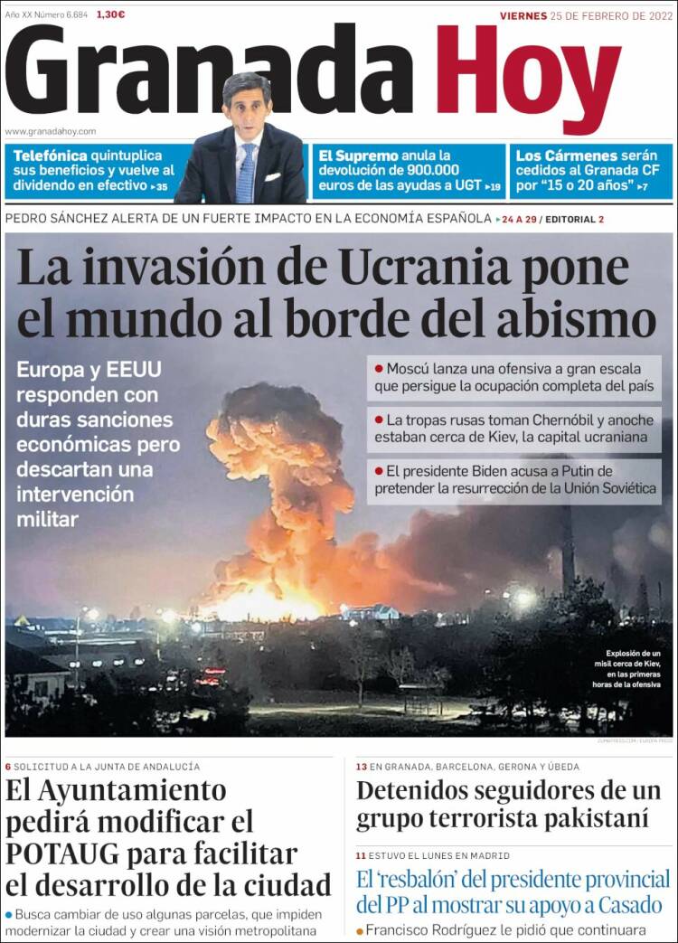 Portada de Granada Hoy (Espa&ntilde;a)