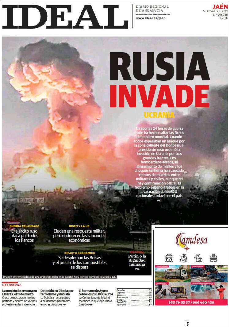 Portada de El Ideal de Jaén (Espa&ntilde;a)