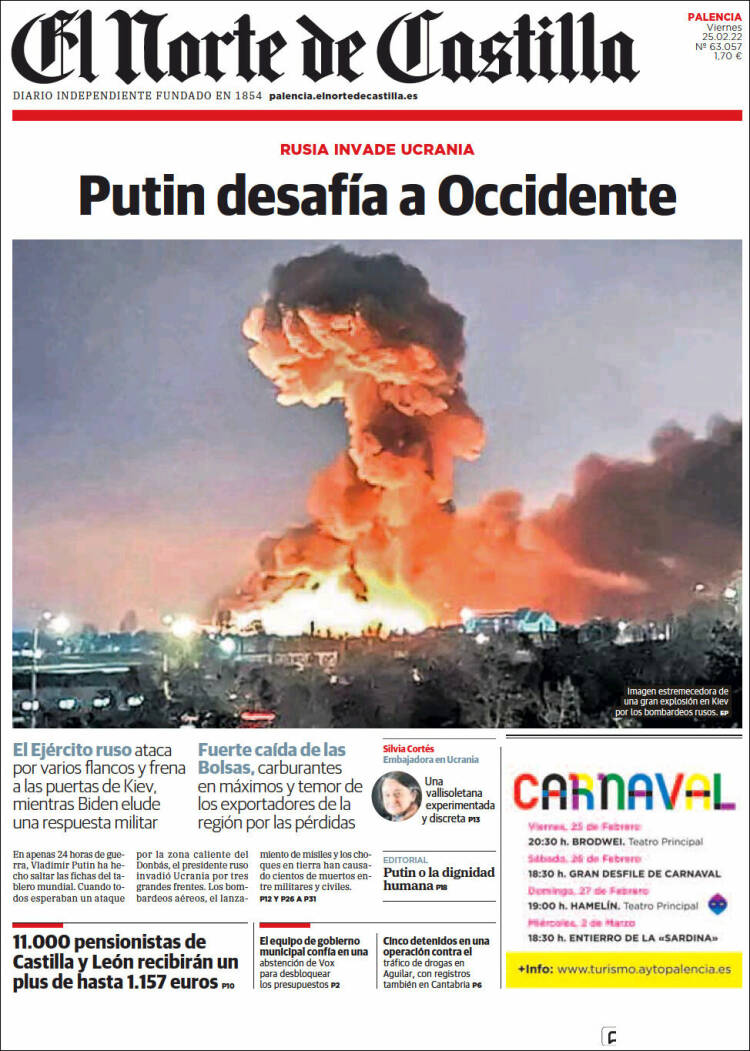 Portada de Norte de Castilla - Palencia (Espa&ntilde;a)